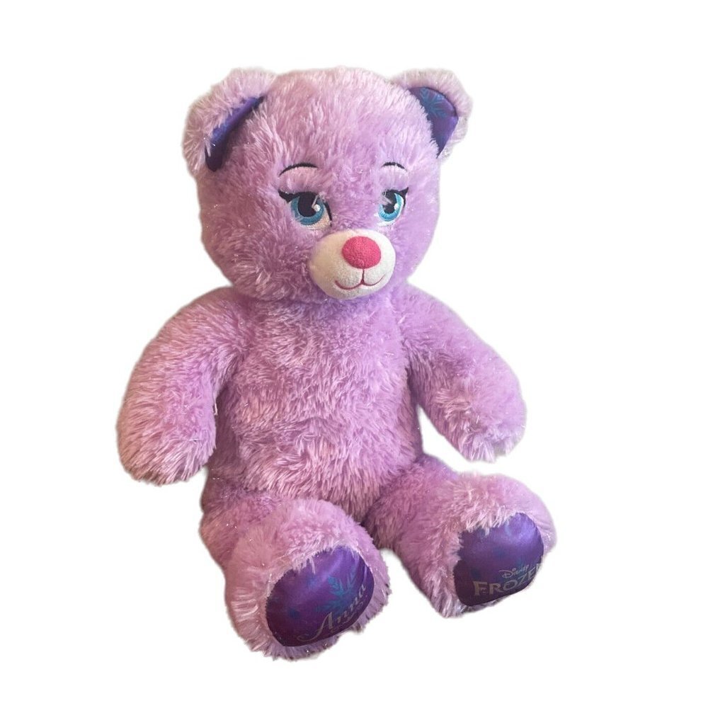 Build A Bear Workshop Disney Frozen Anna Purple Teddy Bear 17" Plush Princess